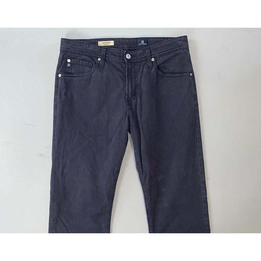 AG The Graduate Tailored Leg Sateen Jeans. Perfectly Faded Black, Men's 32X32.